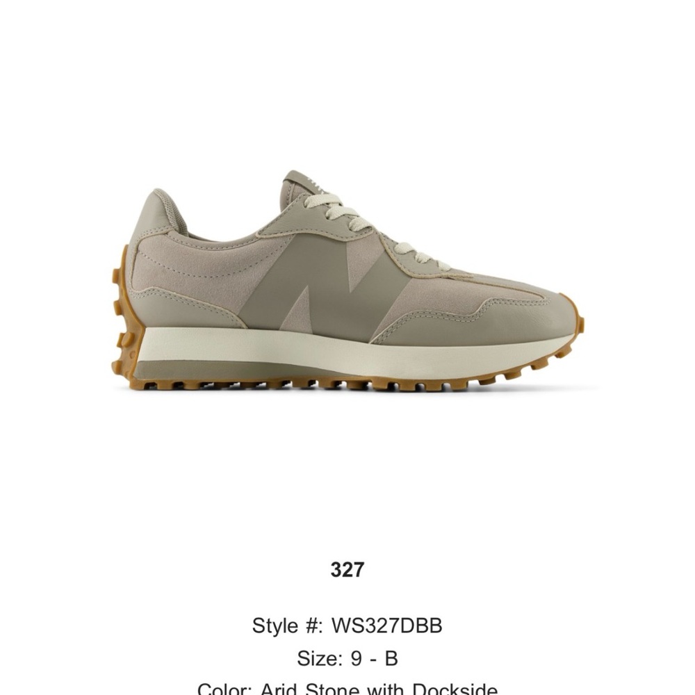 New Balance 327 Sneakers in Beige Cream and Taupe Brown